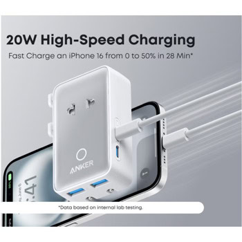 Anker Nano Travel Adapter (5-in-1 20W) A9215H21 | JAR Computers Anker Nano Travel Adapter (5-in-1 20W) A9215H21