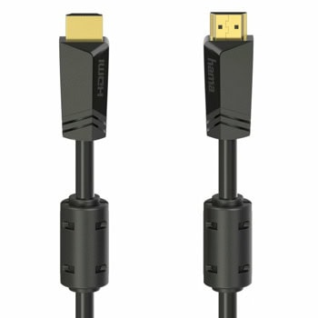 Кабел Hama High Speed 205009, от HDMI(м) към HDMI(м), 10m, черен, позлатени конектори, 4K, 18 Gbit/s | JAR Computers HAMA-205009
