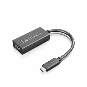Преходник Lenovo GX90R61025, от USB-C(м) към HDMI(ж), черен | JAR Computers Lenovo USB-C to HDMI GX90R61025