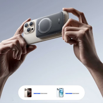 joyroom qi2 ring holder 10000mah черен