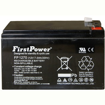 Акумулаторна батерия First Power FP1270T1, 12V, 7 Ah image