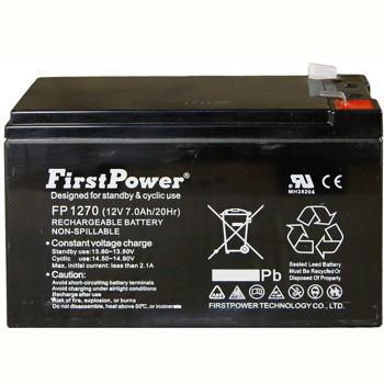 Акумулаторна батерия First Power FP1270T1, 12V, 7 Ah, F1 конектори | JAR Computers First Power FP1270T1