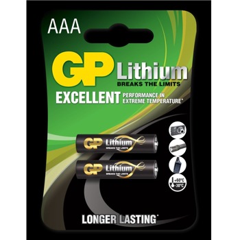 Батерии литиеви GP BL-24LF-U2, CR03, AAA, 1.5V, 2бр. | JAR Computers GP BL-24LF-U2