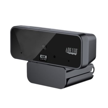 Уеб камера Adesso CyberTrack H6, UHD(30fps), 2x шумопотискащи микрофони, USB, черна | JAR Computers Adesso CyberTrack H6_CAM