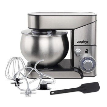 Миксер Zephyr ZP 1115 U, 1000W, 6 степени на работа + PULSE, 5л. обем на купата, LED индикатор, 4 гумени крачета с вендузи против плъзгане, сребрист | JAR Computers Zephyr ZP 1115 U