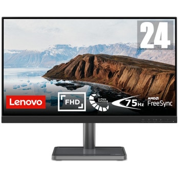 Монитор Lenovo L24i-30(66BDKAC2EU), 23.8" (60.45 cm) IPS панел, 75Hz, Full HD, 4ms, 250cd/m2, HDMI, VGA | JAR Computers Lenovo L24i-30 66BDKAC2EU