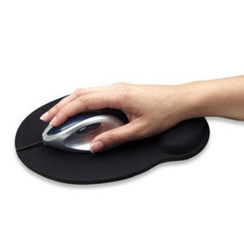 Подложка за мишка MANHATTAN Wrist rest, черна, 24.1 x 20.3 x 0.4 cm | JAR Computers MANHATTAN Wrist rest Mouse Pad FOAM 434362