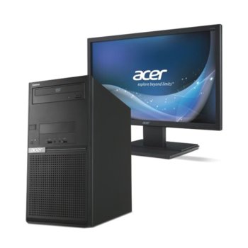 Настолен компютър Acer Extensa M2610 (DT.X0CEX.003) в пакет с монитор 21.5" Acer V226HQLbd, четири-ядрен Intel Core i5 4460 3.2/3.4GHz, 4GB DDR3, 1TB HDD, AMD Radeon HD 8470 2GB (HDMI & DVI), Lan1000, WiFi, клавиатура & мишка, Free DOS | JAR Computers Acer Extensa M2610 DT.X0CEX.003 & Acer V226HQLbd