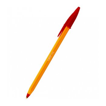 Химикалка BIC ORANGE FINE, червен цвят на писане, 0.8 mm, оранжева, цената е за 1бр. (продава се в опаковка от 20 бр.) | JAR Computers BIC ORANGE FINE, Red