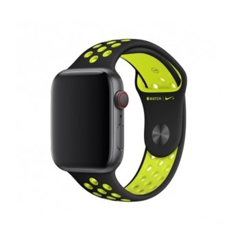 Apple Watch 44mm Nike Band: Black/Volt Nike Sport
