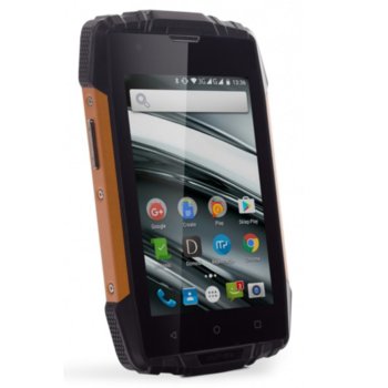 Смартфон MyPhone Hammer Iron 2 (черен), поддържа 2 Sim карти, 4" (10.16 cm) IPS дисплей, четириядрен Media Tek MT6580 A 1.3GHz, 1GB RAM, 8GB Flash памет(+microSD слот), 5 & 2 Mpix camera, Android, 282g | JAR Computers MyPhone Hammer Iron 2 IT3987