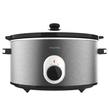 Уред за бавно готвене Cecotec Chup Chup, 2 степени на готвене, 5.5 л. капацитет съд, овална керамична вътрешност, инокс image