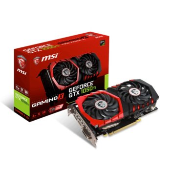 Видео карта Nvidia GF GTX 1050 TI, 4GB, MSI GAMING X, PCI-E 3.0, GDDR5, 128bit, Display Port, HDMI, DVI | JAR Computers MSI GTX 1050 TI GAMING X 4GB GDDR5
