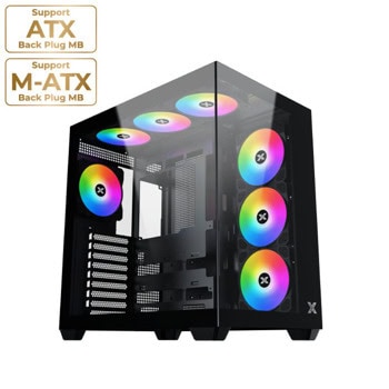 Кутия Xigmatek Aqua V Air, ATX/microATX/Mini-ITX, 2x USB 3.0, с прозорец, черна, без захранване | JAR Computers Xigmatek Aqua V Air