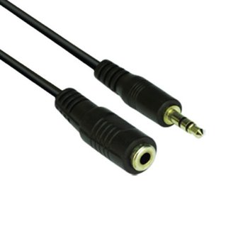 Аудио Кабел VCom CV202, 3.5mm Jack(м) към 3.5mm Jack(ж), 5m, черен | JAR Computers Аудио CV202-5m 3.5mm Jack(м) към 3.5mm Jack(ж) 5m