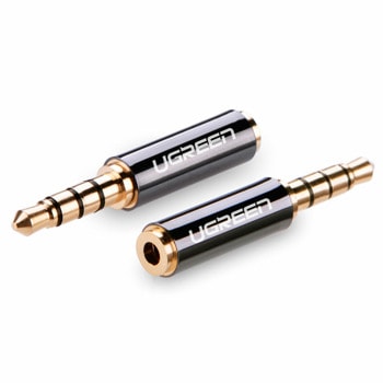 Преходник Ugreen 20502, от 3.5mm жак(м) към 2.5mm жак(ж), черен | JAR Computers Преходник Ugreen 20502