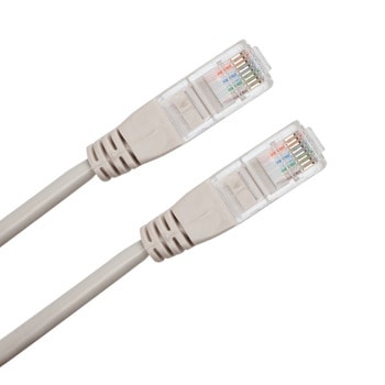 Пач кабел Vcom NP512B, UTP, CAT-5e, 1m, сив | JAR Computers VCom NP512B-1m