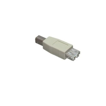 Преходник, от USB А(ж) към USB B(м), бял | JAR Computers USB А(ж) към USB B(м)