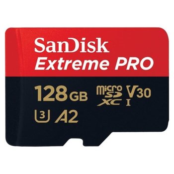 SanDisk 128GB microSDXC Extreme Pro + SD Adapter