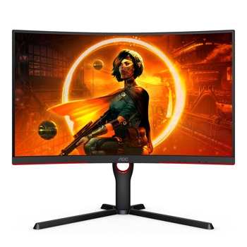 Монитор AOC C27G3U/BK, 27" (68.58 cm) VA панел, 165Hz, Full HD, 1 ms (MPRT), 80M:1, 250cd/m2, DisplayPort, HDMI, USB | JAR Computers Монитор AOC C27G3U/BK