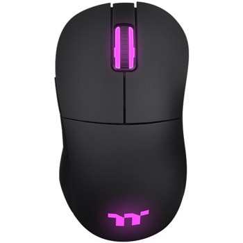 Мишка Thermaltake Damysus Wireless RGB, оптична (19000dpi), жична/безжична, Wireless, USB, Bluetooth, черна, PIXART PMW-3370 сензор, RGB подсветка, 6 програмируеми бутона | JAR Computers Thermaltake Damysus Wireless RGB GMO-DMS-HYOOBK-01