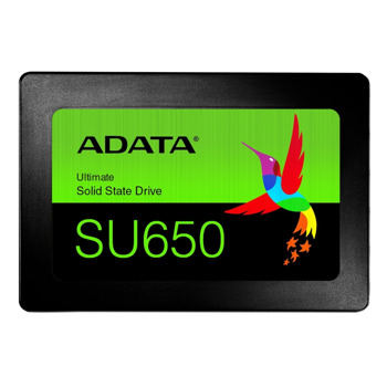 Памет SSD 512GB A-Data Ultimate SU650 (ASU650SS-512GT-R), SATA 6Gb/s, 2.5" (6.35 cm), скорост на четене 520 Mb/s, скорост на запис 450 Мb/s | JAR Computers Adata 512GB SU650 ASU650SS-512GT-R