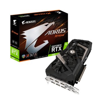 Видео карта Nvidia GeForce RTX 2080, 8GB, Gigabyte Aorus Xtreme, PCI-E 3.0, GDDR6, 256-bit, 3x DisplayPort, 3x HDMI, 1x USB-C, RGB подсветка | JAR Computers Gigabyte Aorus Xtreme GeForce RTX 2080 8GB
