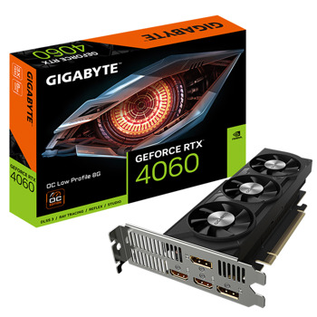 Видео карта Nvidia GF RTX 4060, 8GB, Gigabyte OC Low Profile, OC, PCI-E 4.0, GDDR6, 128-bit, DisplayPort, HDMI | JAR Computers GIGABYTE GeForce RTX 4060 Eagle OC Low Profile 8GB