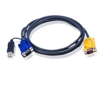KVM кабел ATEN 2L-5206UP, VGA(м) + USB A(м) към SPHD15(м), 6.0 м | JAR Computers ATEN 2L-5206UP