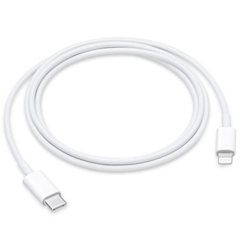 Кабел Apple MX0K2ZM/A, от USB C(м) към Lightning(м), 1m, бял image