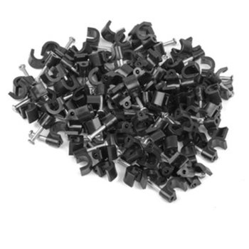 Lanberg cable clips 5mm 100pcs, black