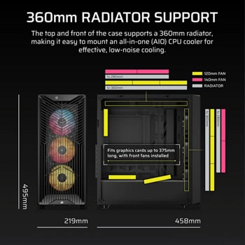 Corsair 3200D RS ARGB Black CC-9011344-WW | JAR Computers Corsair 3200D RS ARGB Black CC-9011344-WW