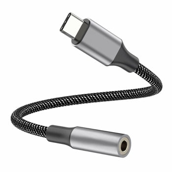 Кабел 4smarts MatchCord Active 456901, от USB C(м) към AUX(ж), 0.12m, черен | JAR Computers 4smarts MatchCord Active 456901