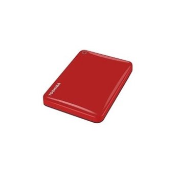 Твърд диск 500GB Toshiba Canvio Alu Red (червен), външен, 2.5" (6.35 см), USB 3.0 | JAR Computers Toshiba Canvio Alu 500GB Red
