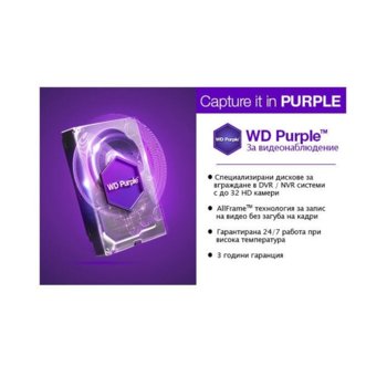 Western Digital Purple 8TB 7200rpm 256MB WD82PURZ