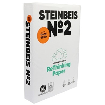 Хартия Steinbeis No. 2 Classic White ReThinking Paper, A4, 80 g/m2, 500 страници, 100% рециклирана, 5 пакета | JAR Computers Steinbeis No. 2 Classic White ReThinking Paper