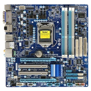 Дънна платка Gigabyte H55M-USB3, H55, LGA1156, DDR3, PCI-E (HDMI, DisplayPort & DVI), SB7.1 Dolby, Lan1000, SATA RAID 0,1, 2x1394, 2xUSB3.0, mATX | JAR Computers Gigabyte H55M-USB3