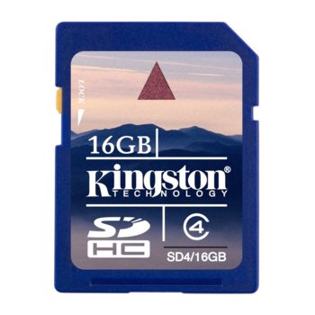 16GB SDHC, Kingston, Class4