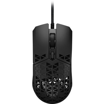 Мишка Asus TUF Gaming M4 Air (90MP02K0-BMUA00), оптична (16 000 dpi), USB, гейминг, 6 програмируеми бутона, черна, антибактериално покритие, Armoury Crate | JAR Computers Asus TUF Gaming M4 Air 90MP02K0-BMUA00