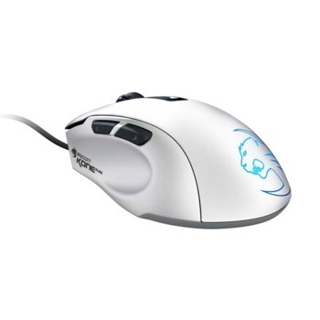 Мишка ROCCAT Kone Pure Color - Phantom White, лазерна (200-8200dpi), светеща, макроси, USB | JAR Computers ROCCAT Kone Pure Color Phantom White