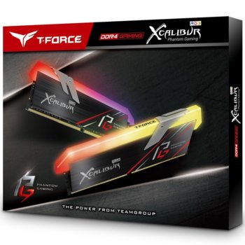 Памет 32GB (2x16GB) DDR4 3200MT/s, TeamGroup Xcalibur Phantom RGB TF8D432G3200HC16CDC01, 1.35V | JAR Computers 2x16GB Xcalibur Phantom Gaming RGB