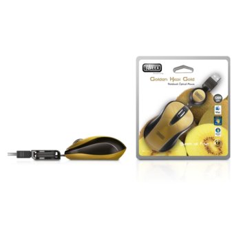 Sweex Notebook Optical Mouse Golden Kiwi Gold