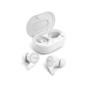 Слушалки Philips TAT1207, безжични, Bluetooth, микрофон, до 6 часа време на работа, IPX4, бели | JAR Computers Philips TAT1207, в бяло