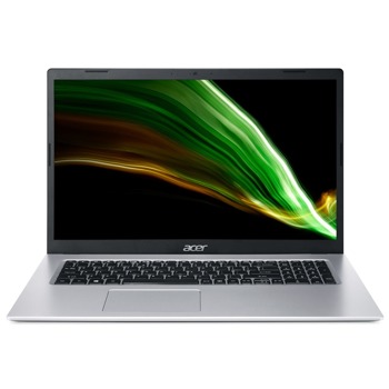 Лаптоп Acer Aspire 3 A317-53-33BE (NX.AD0EX.00B)(сребрист), двуядрен Tiger Lake Intel Core i3-1115G4 3.0/4.1 GHz, 17.3" (43.94 cm) HD+ Anti-Glare Display, (HDMI), 8GB DDR4, 512GB SSD, 2x USB 3.2, No OS | JAR Computers Acer Aspire 3 A317-53-33BE NX.AD0EX.00B