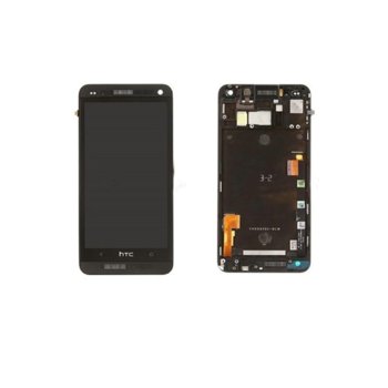 HTC One M7, LCD with touch and frame, black