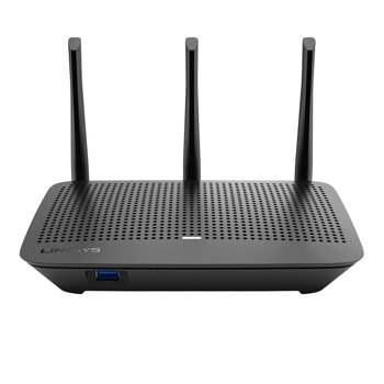 Рутер Linksys EA7500v3, 1900Mbps, 2.4GHz(600 Mbps)/5GHz(1300 Mbps), Wireless AC, 4x LAN 1000, 1x WAN 1000, 1x USB 3.0, 3x външни антени | JAR Computers Linksys EA7500v3
