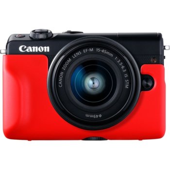 Протектор/калъф Canon EH31-FJ Face Jacket, за фотоапарат Canon EOS M100, червен | JAR Computers Canon Face Jacket EH31-FJ Red