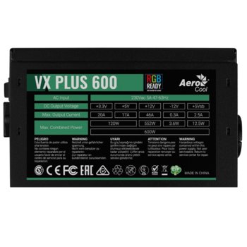 AeroCool VX PLUS 600W RGB ACPN-VS60NEY.1R