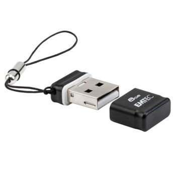 Памет 8GB USB Flash, Emtec S100 Micro Flash, черна | JAR Computers 8GB USB Flash, Emtec S100 Micro Flash, черна