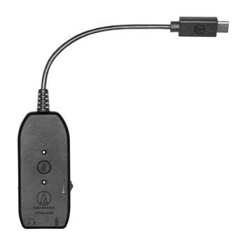 Външна звукова карта Audio Technica ATR2x-USB, USB-C, 2x Jack 3.5mm-in, за слушалки и микрофони, бутон за заглушаване | JAR Computers Audio-Technica ATR2x-USB